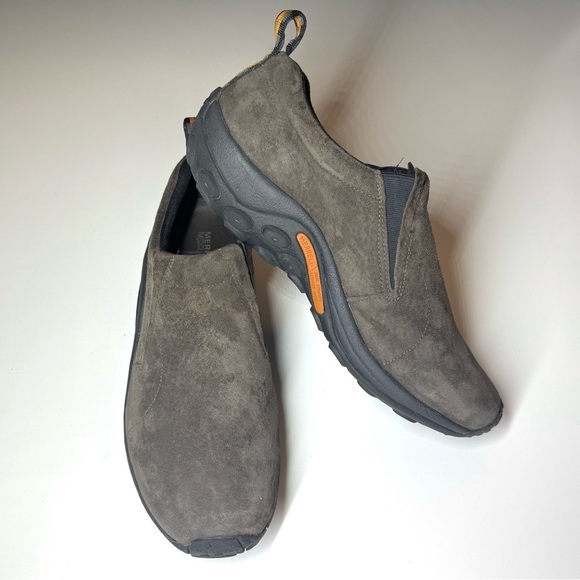 Merrell Men\'s Jungle Suede Moc Shoes Dark Brown Suede Slip-Ons Size- 13 main image 4